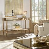 Camille Mirrored TV Stand Console Table with Drawer by iNSPIRE Q Bold