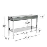 Camille Mirrored TV Stand Console Table with Drawer by iNSPIRE Q Bold