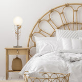 Camille River of Goods Gold and White Metal and Glass Novelty 19.5-Inch Table Lamp - 5.875" x 5.875" x 19.5"