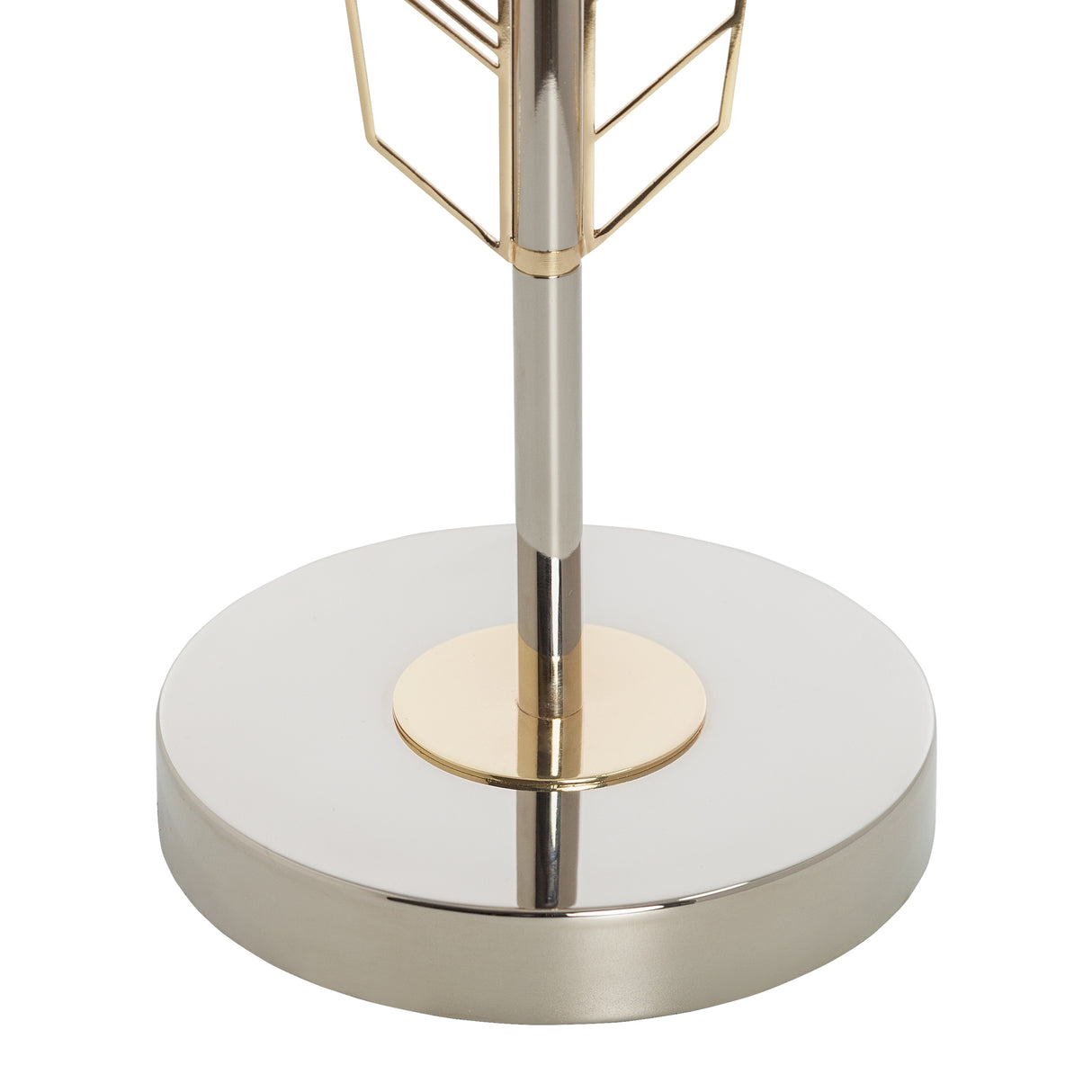 Camille River of Goods Gold and White Metal and Glass Novelty 19.5-Inch Table Lamp - 5.875" x 5.875" x 19.5"