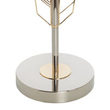 Camille River of Goods Gold and White Metal and Glass Novelty 19.5-Inch Table Lamp - 5.875" x 5.875" x 19.5"