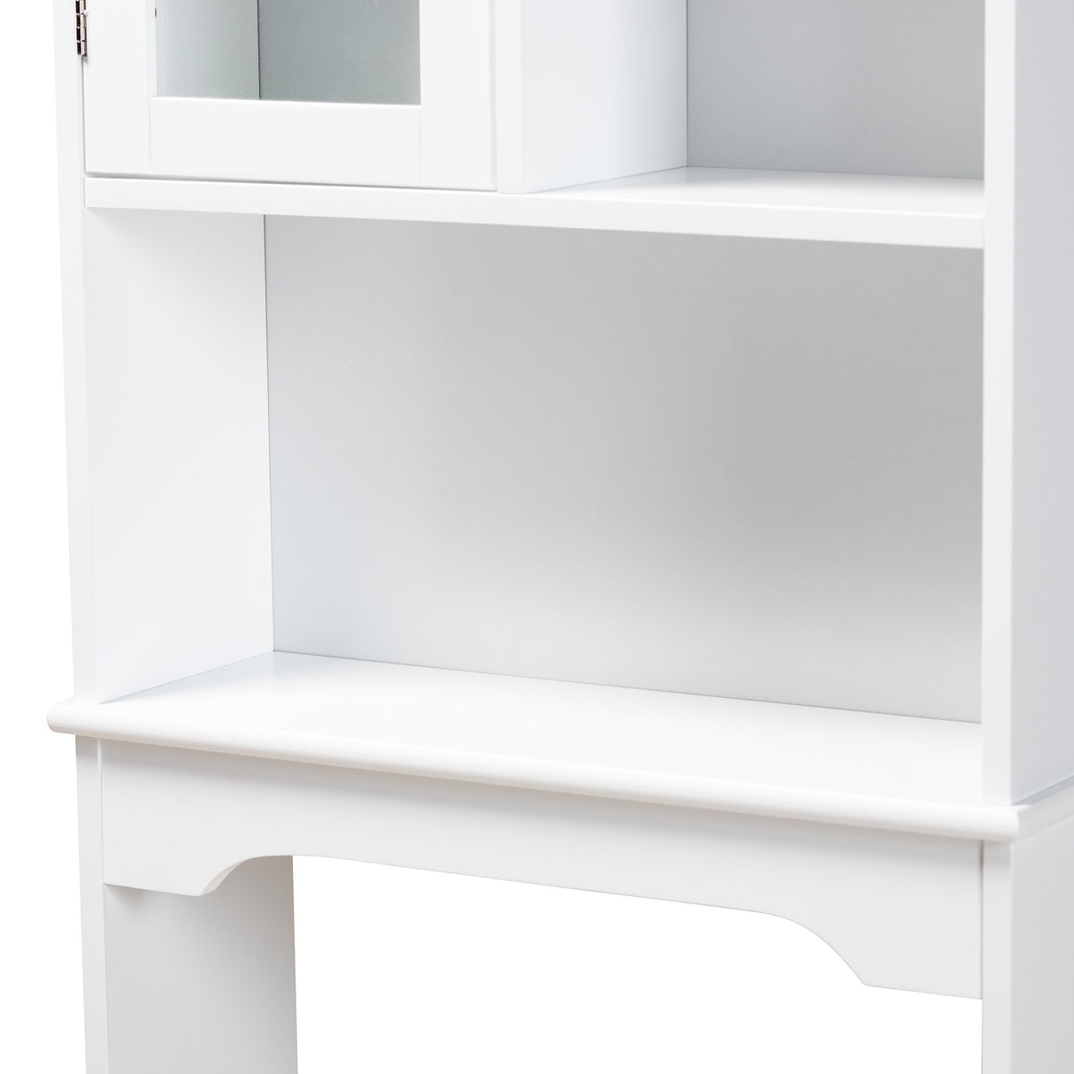Campbell White Finished Wood Over the Toilet Bathroom Storage Cabinet