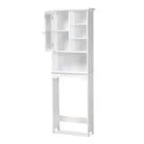 Campbell White Finished Wood Over the Toilet Bathroom Storage Cabinet