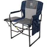 Camping Chair, Outdoor Reclining W/ Foldable Cup Holder & Side Pocket
