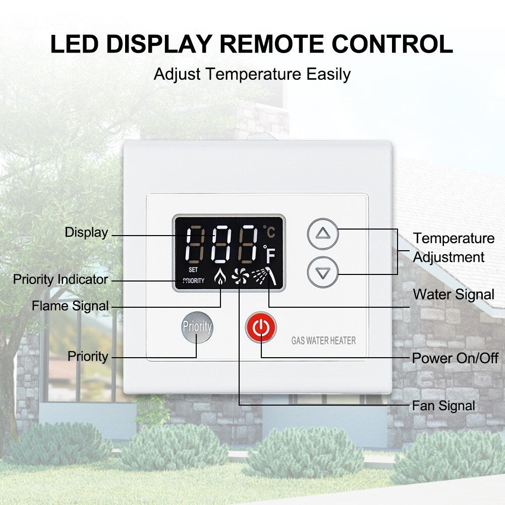Camplux 26L 6.86 GPM High Capacity Outdoor Propane Gas Tankless Water Heater Flow Control Residential CAS Certification