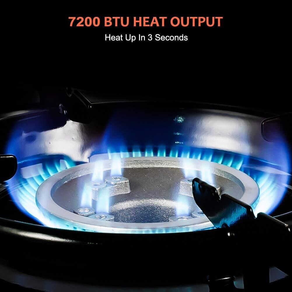 Camplux Dual Fuel (LP & Butane) Portable Camping Gas Stove Blue