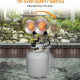 CAMPLUX Outdoor Propane Tanktop Heater with Tip-Over Switch , Single Burner Heavy Duty Steel 30,000 BTU