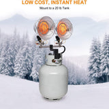 CAMPLUX Outdoor Propane Tanktop Heater with Tip-Over Switch , Single Burner Heavy Duty Steel 30,000 BTU