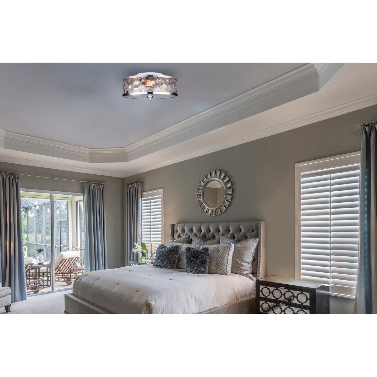 Canarm Cala 3 Light 16" Wide Flush Mount Drum Ceiling Fixture