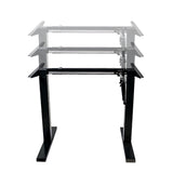 Canary Products White Height Adjustable Crank Desk Frame, Tabletop Not Included, 48.56 Inch Max Height