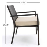 Cancun Outdoor 4-piece Wicker Chat Set by Christopher Knight Home