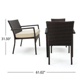 Cancun Outdoor 4-piece Wicker Chat Set by Christopher Knight Home