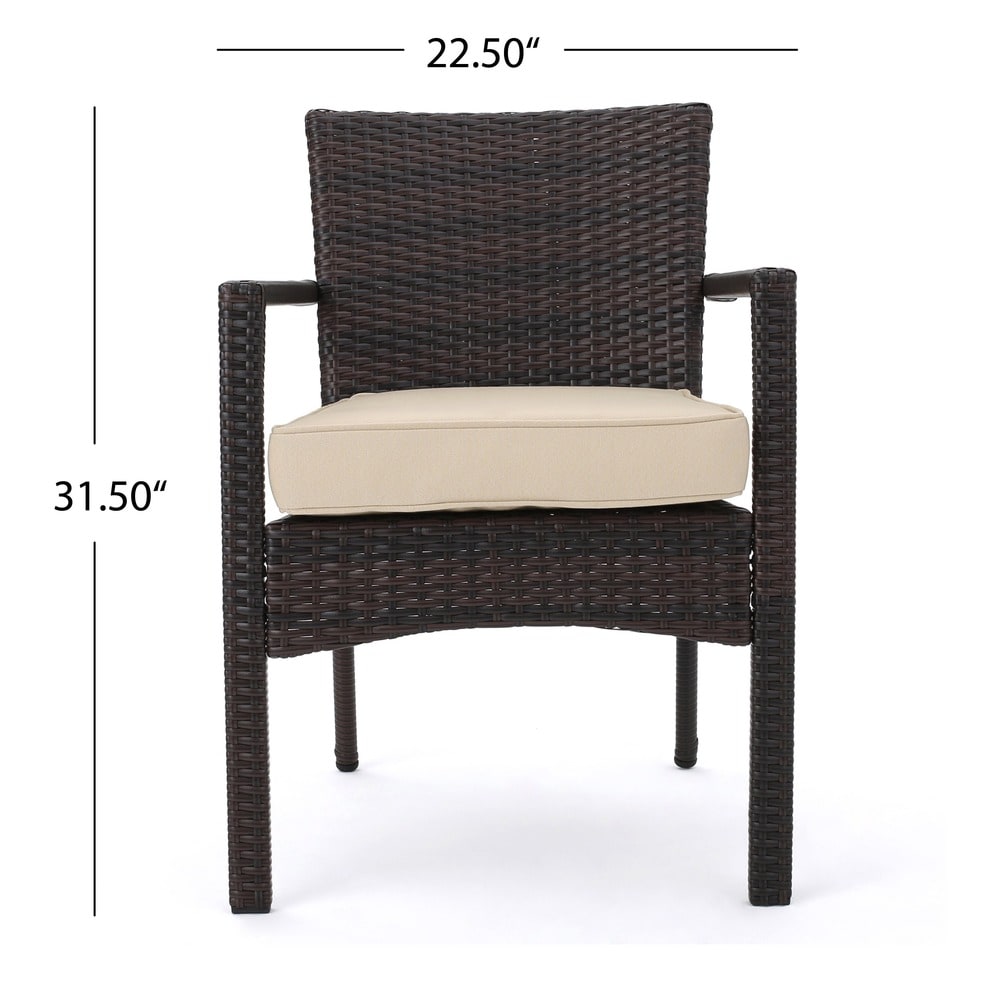 Cancun Outdoor 4-piece Wicker Chat Set by Christopher Knight Home