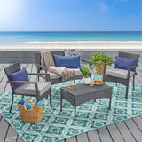 Cancun Outdoor 4-piece Wicker Chat Set by Christopher Knight Home