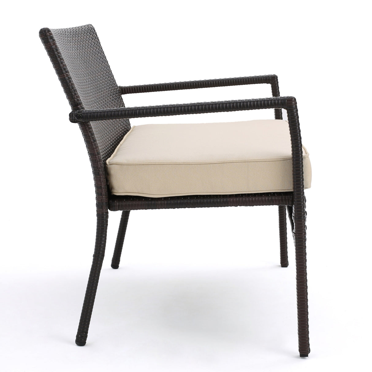 Cancun Outdoor 8 Seater Wicker Chat Set with Cushions by Christopher Knight Home