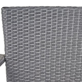 Cancun Outdoor 8 Seater Wicker Chat Set with Cushions by Christopher Knight Home