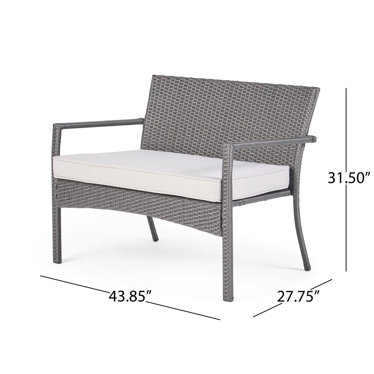 Cancun Outdoor 8 Seater Wicker Chat Set with Cushions by Christopher Knight Home