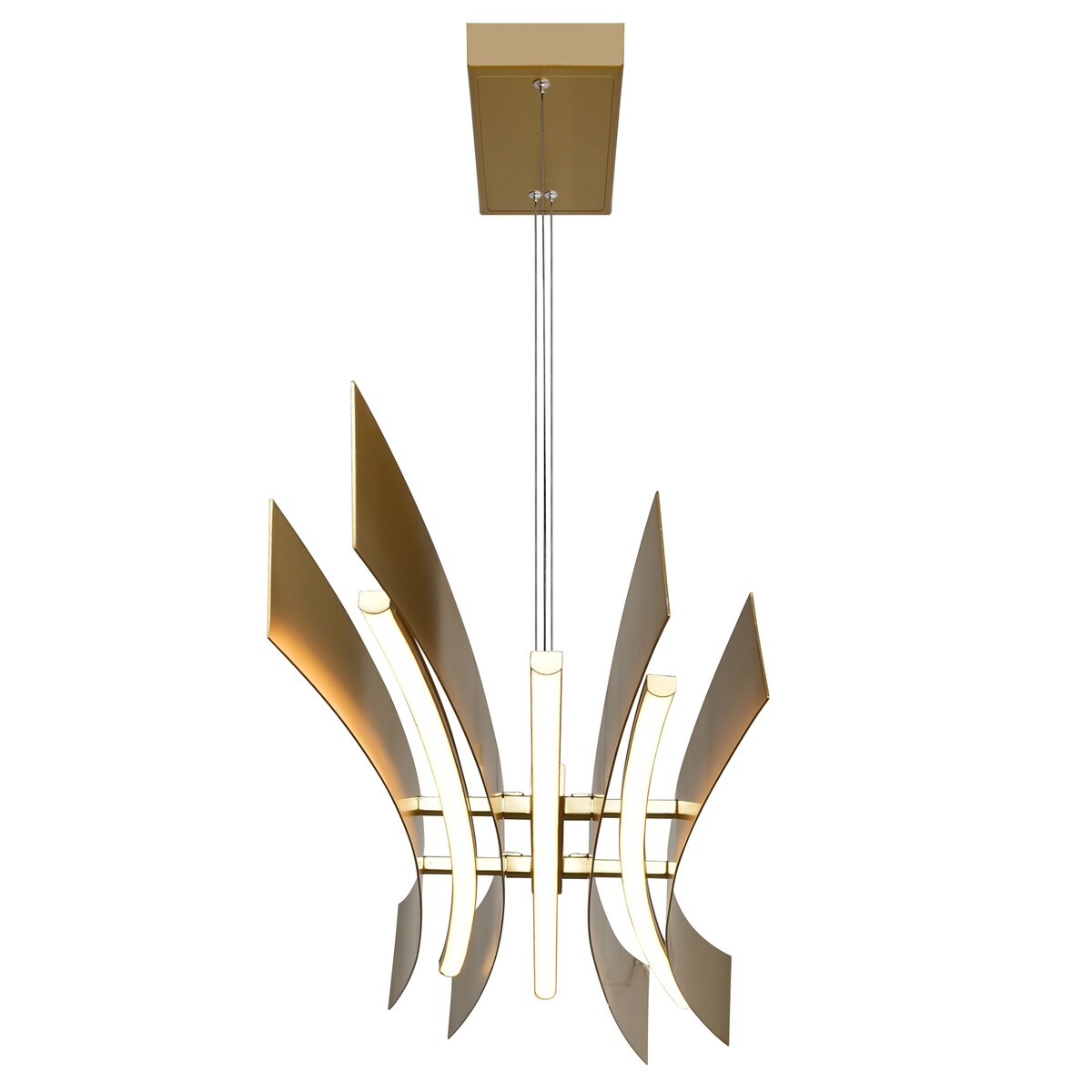 Candora Integrated LED Brass Chandelier