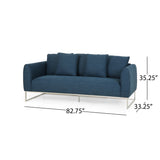 Canisbay Modern 3-seater Fabric Sofa by Christopher Knight Home - 82.75" W x 33.25" D x 35.25" H