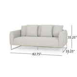 Canisbay Modern 3-seater Fabric Sofa by Christopher Knight Home - 82.75" W x 33.25" D x 35.25" H