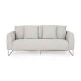 Canisbay Modern 3-seater Fabric Sofa by Christopher Knight Home - 82.75" W x 33.25" D x 35.25" H