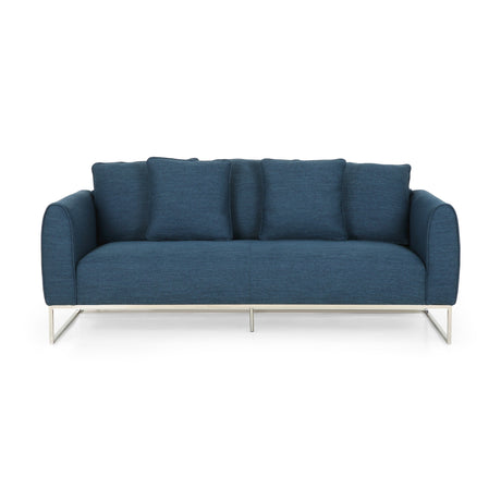 Canisbay Modern 3-seater Fabric Sofa by Christopher Knight Home - 82.75" W x 33.25" D x 35.25" H