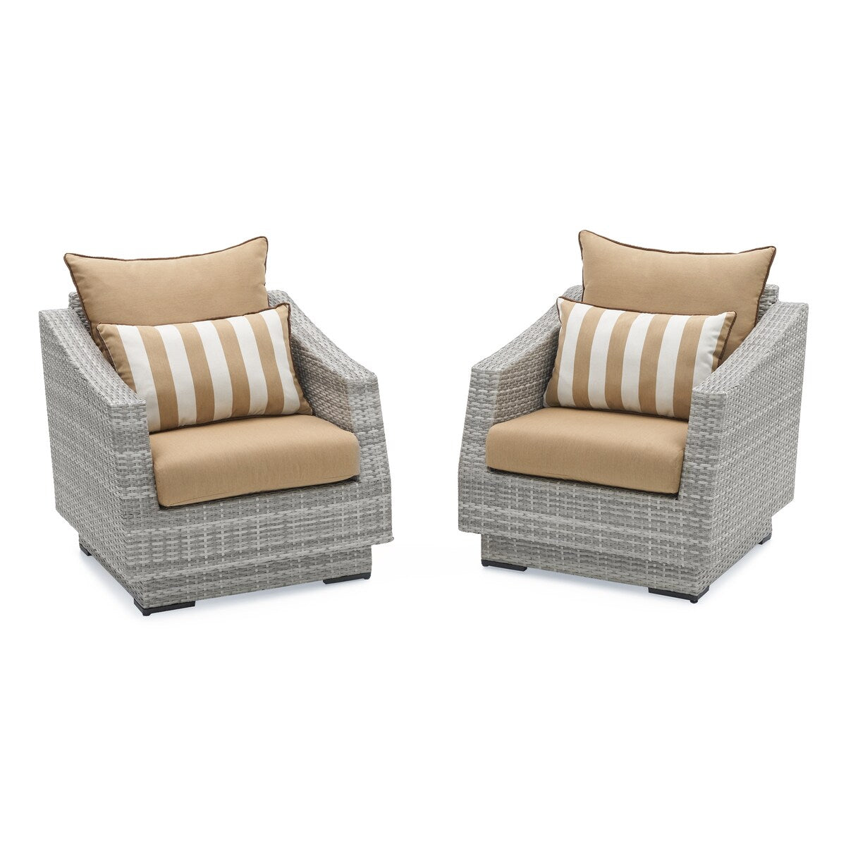 Cannes 2 Piece Sunbrella Outdoor Patio Club Chairs