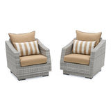 Cannes 2 Piece Sunbrella Outdoor Patio Club Chairs