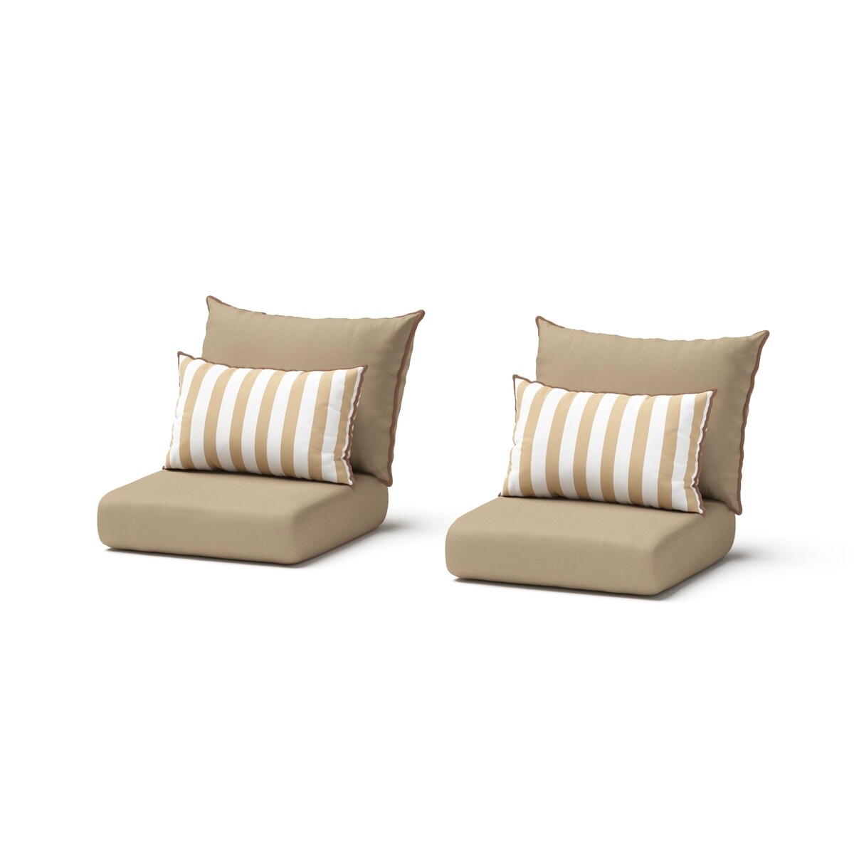 Cannes 2 Piece Sunbrella Outdoor Patio Club Chairs
