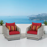 Cannes 2 Piece Sunbrella Outdoor Patio Club Chairs