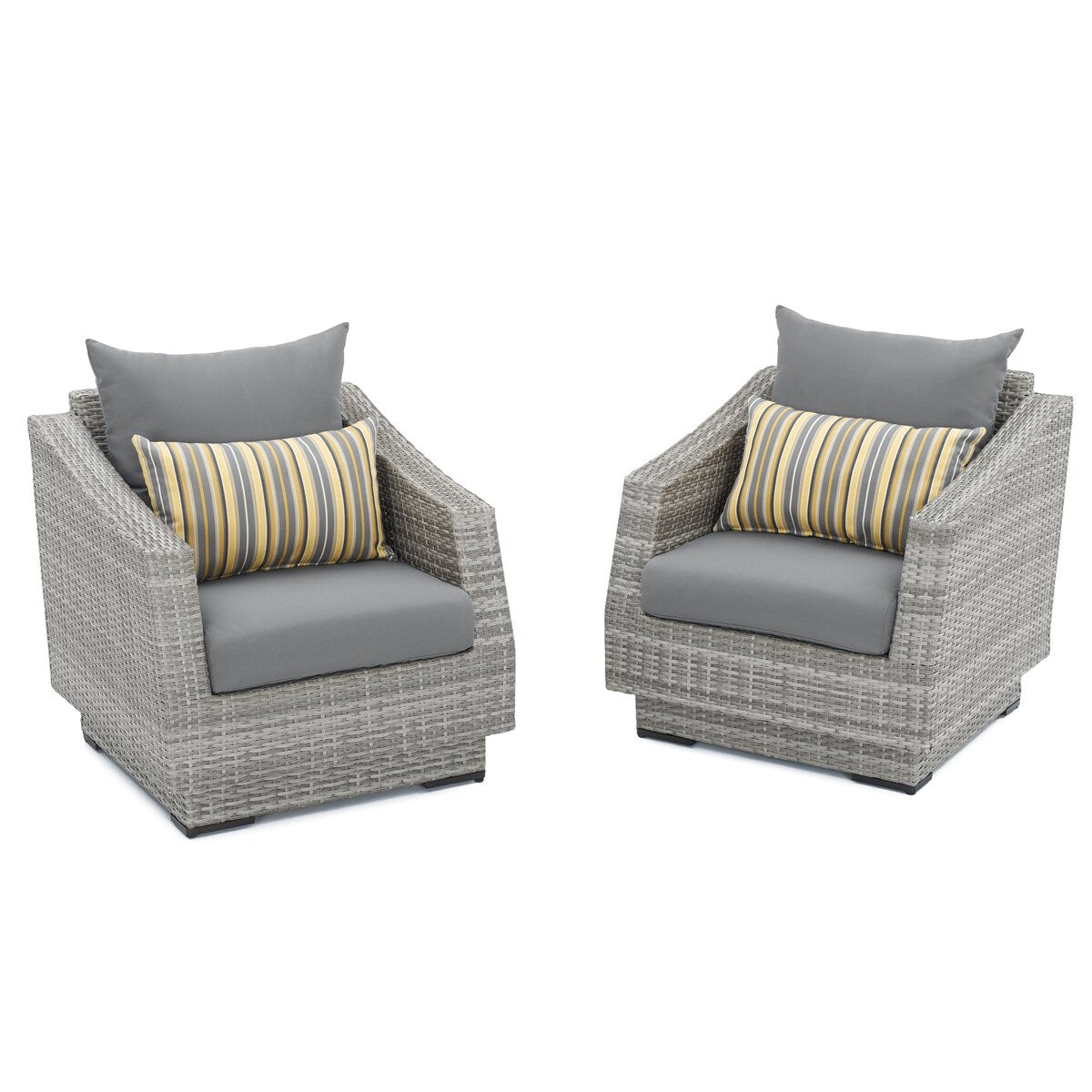 Cannes 2 Piece Sunbrella Outdoor Patio Club Chairs