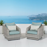 Cannes 2 Piece Sunbrella Outdoor Patio Club Chairs