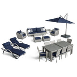 Cannes 20 Piece Sunbrella Outdoor Patio Estate Set