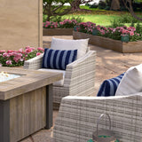 Cannes 5 Piece Sunbrella Outdoor Patio Fire Chat Set