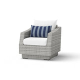 Cannes 5 Piece Sunbrella Outdoor Patio Fire Chat Set