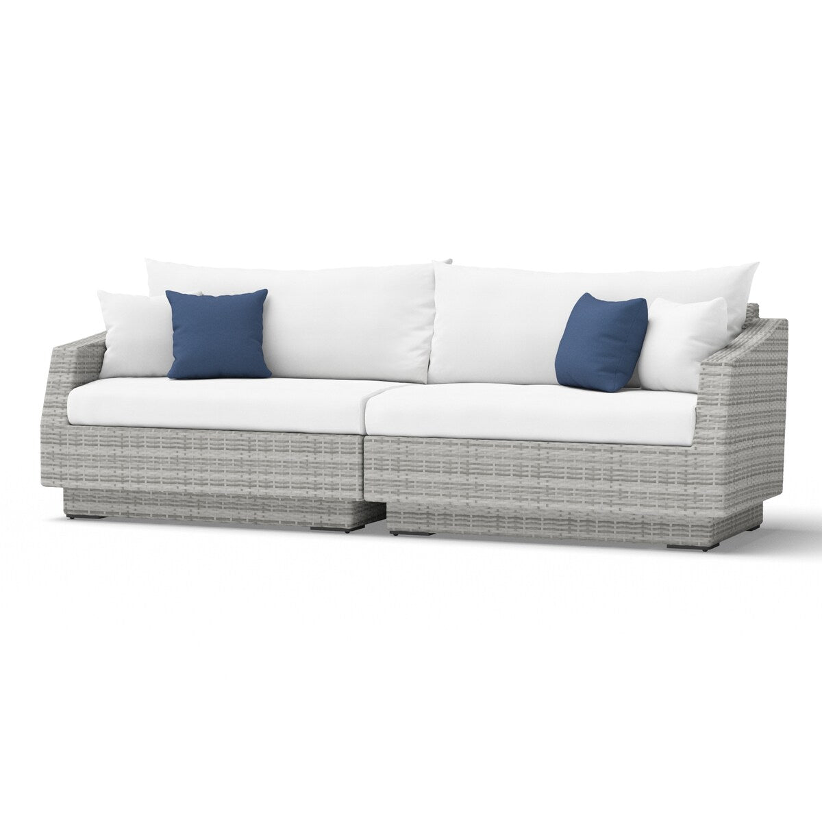 Cannes 9 Piece Sunbrella Outdoor Patio Sectional & Table