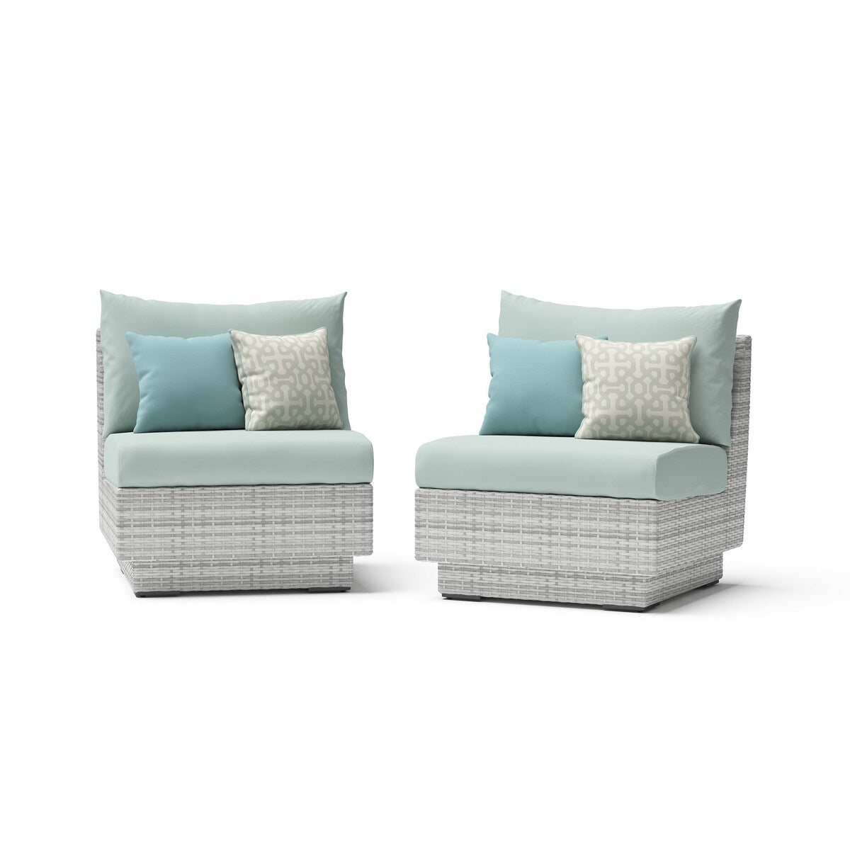 Cannes 9 Piece Sunbrella Outdoor Patio Sectional & Table