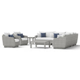 Cannes 9 Piece Sunbrella Outdoor Patio Sectional & Table