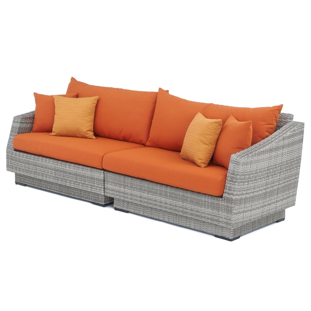 Cannes 9 Piece Sunbrella Outdoor Patio Sectional & Table
