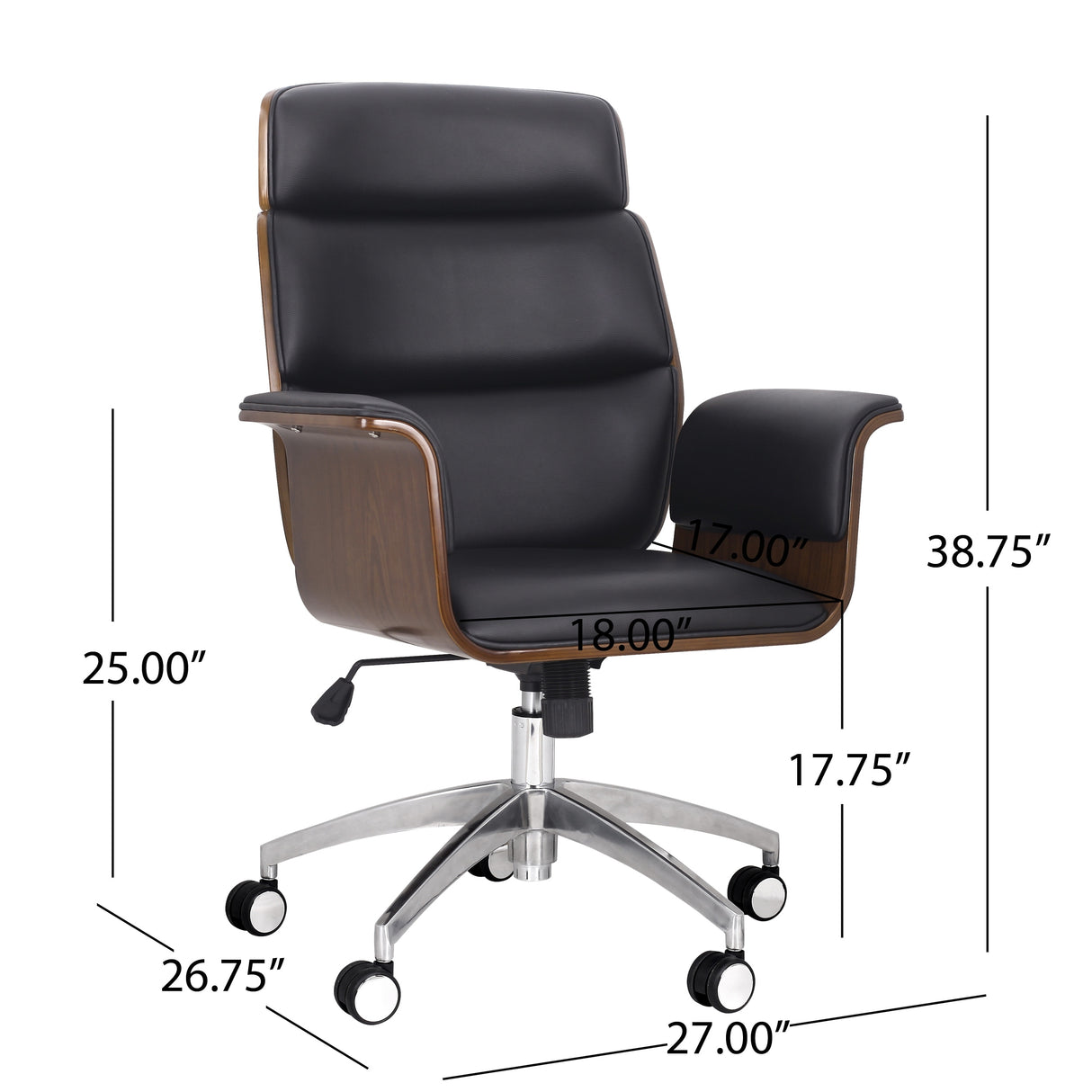 Cannonade Mid-century Swivel Office Chair by Christopher Knight Home