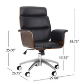 Cannonade Mid-century Swivel Office Chair by Christopher Knight Home