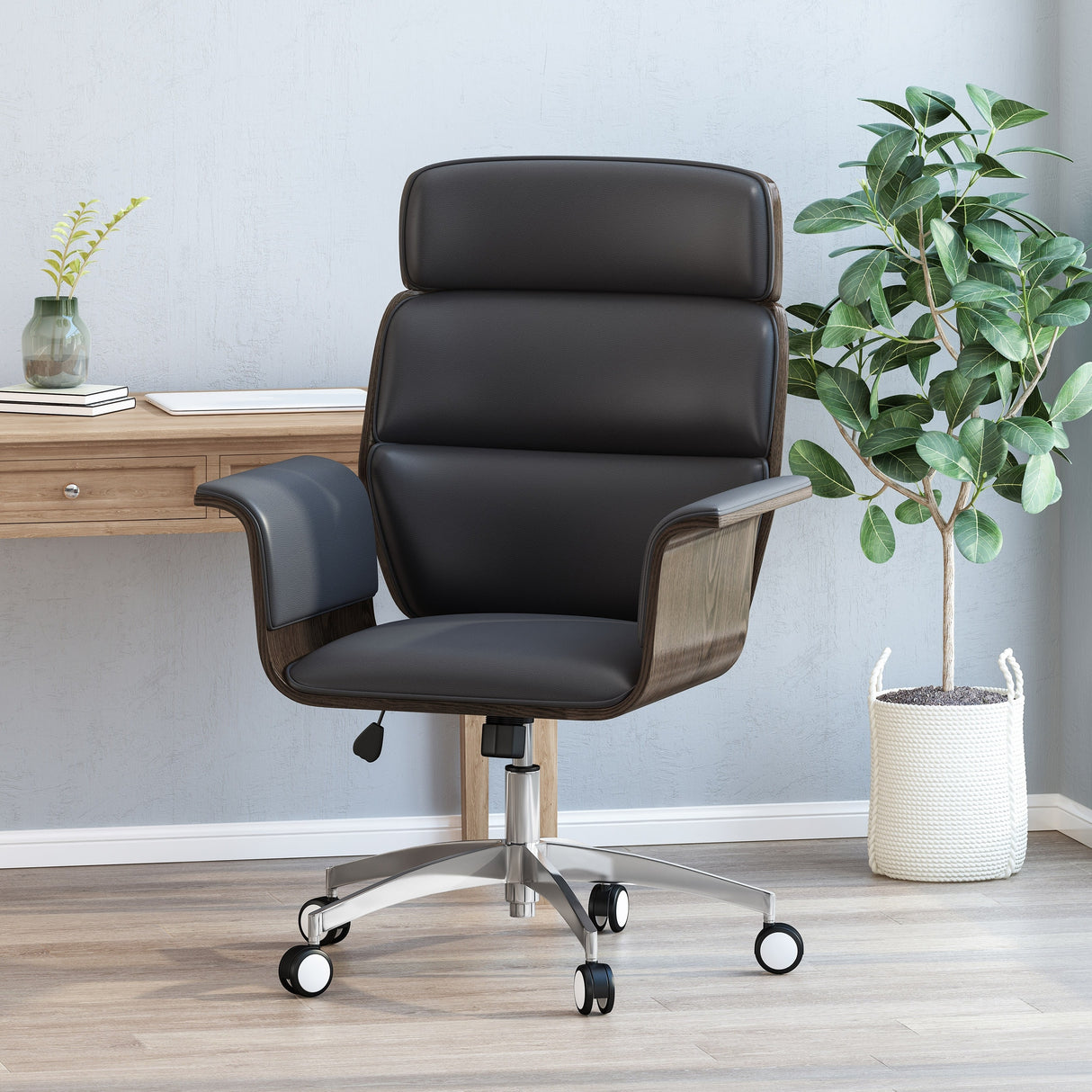 Cannonade Mid-century Swivel Office Chair by Christopher Knight Home