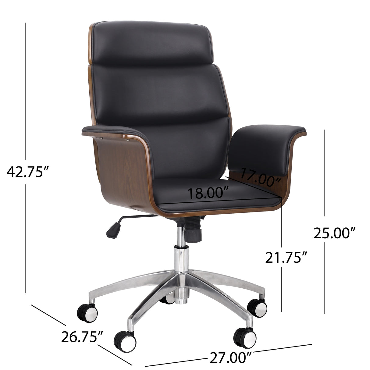 Cannonade Mid-century Swivel Office Chair by Christopher Knight Home