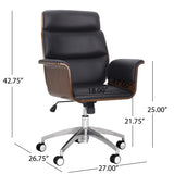 Cannonade Mid-century Swivel Office Chair by Christopher Knight Home