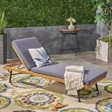 Canoga Outdoor Acacia and Eucalyptus Chaise Lounge by Christopher Knight Home