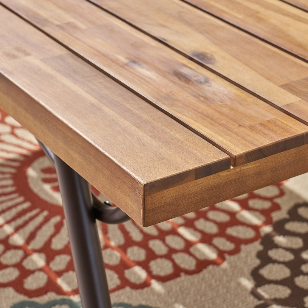 Canoga Outdoor Industrial Loveseat with Coffee Table by Christopher Knight Home