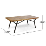 Canoga Outdoor Industrial Loveseat with Coffee Table by Christopher Knight Home