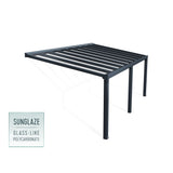 Stockholm 11ft. Gray/Clear Aluminum Patio Cover