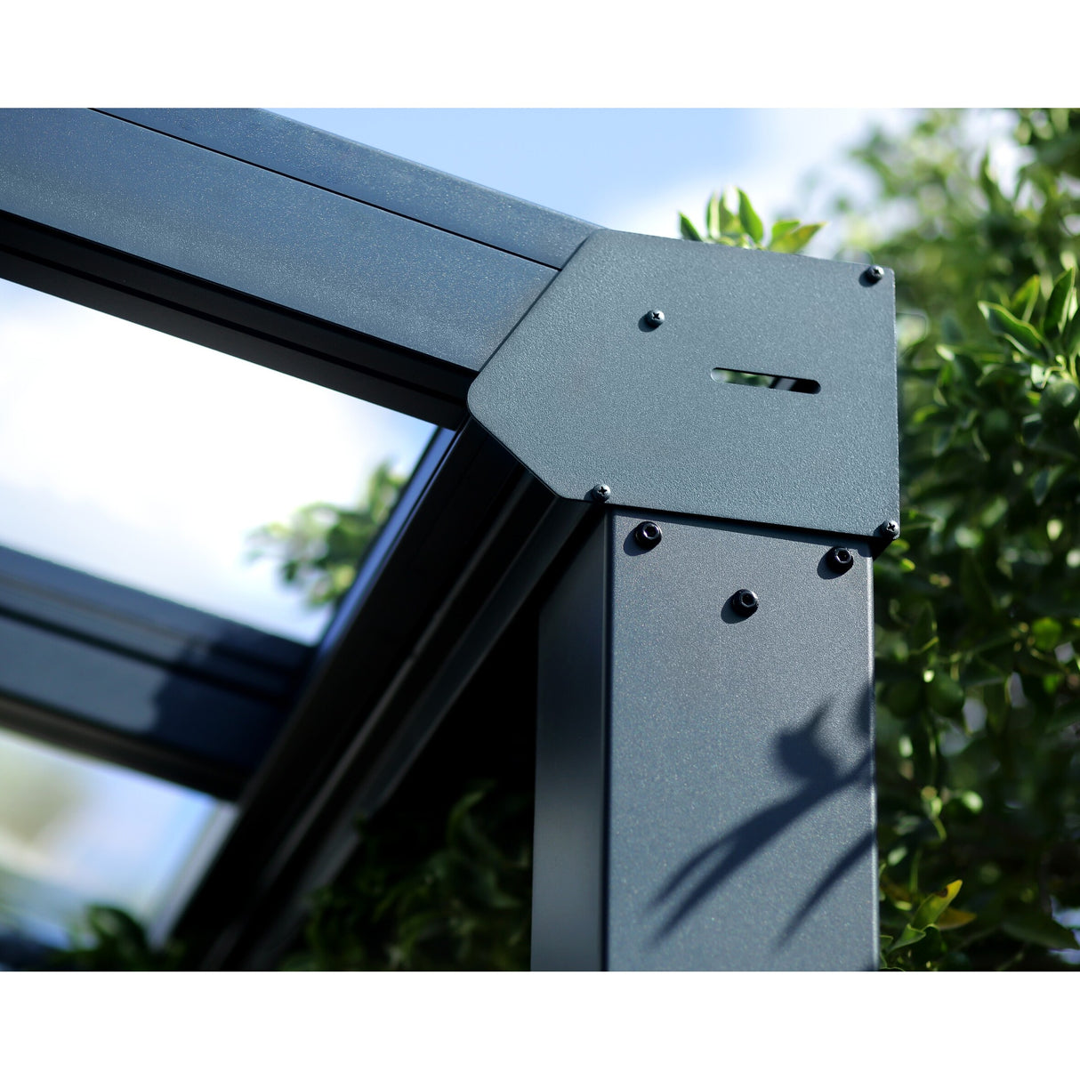 Stockholm 11ft. Gray/Clear Aluminum Patio Cover
