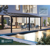 Stockholm 11ft. Gray/Clear Aluminum Patio Cover